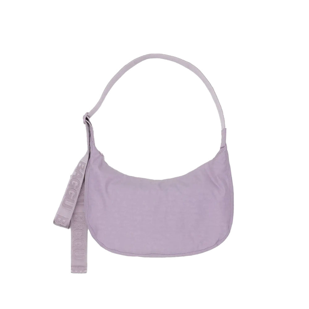 Baggu Medium Nylon Crescent Bag - Dusty Pink