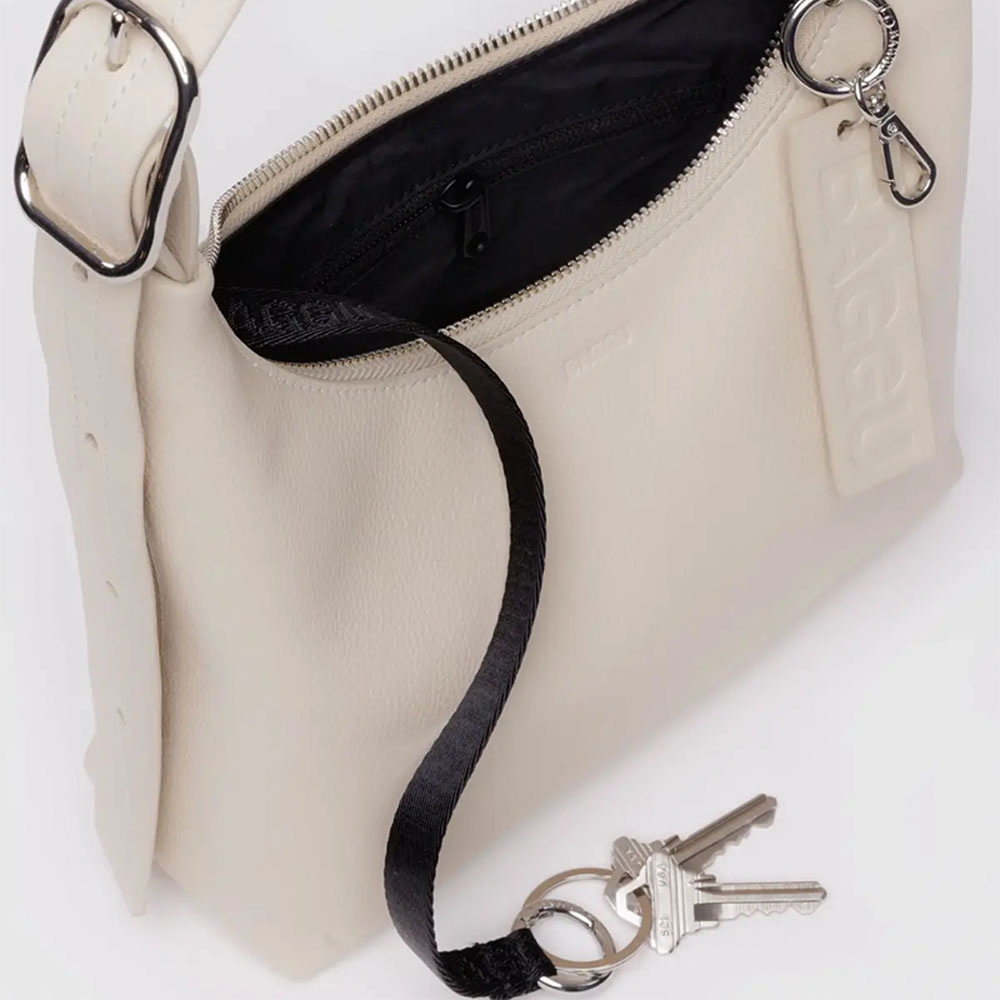 Baggu Recycled Leather - Mini Shoulder Bag - Stone