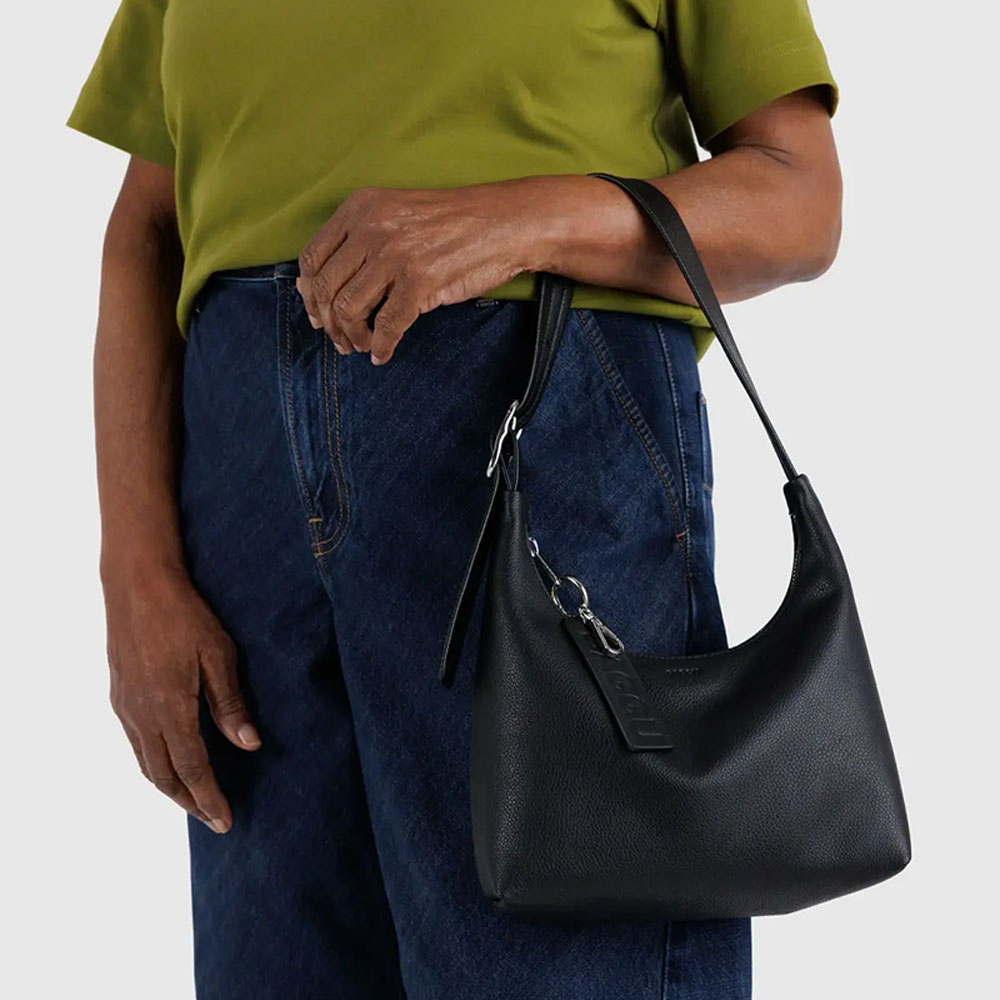 Baggu Recycled Leather - Mini Shoulder Bag - Black