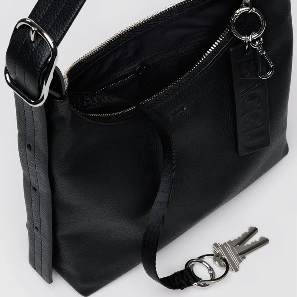Baggu Recycled Leather - Mini Shoulder Bag - Black