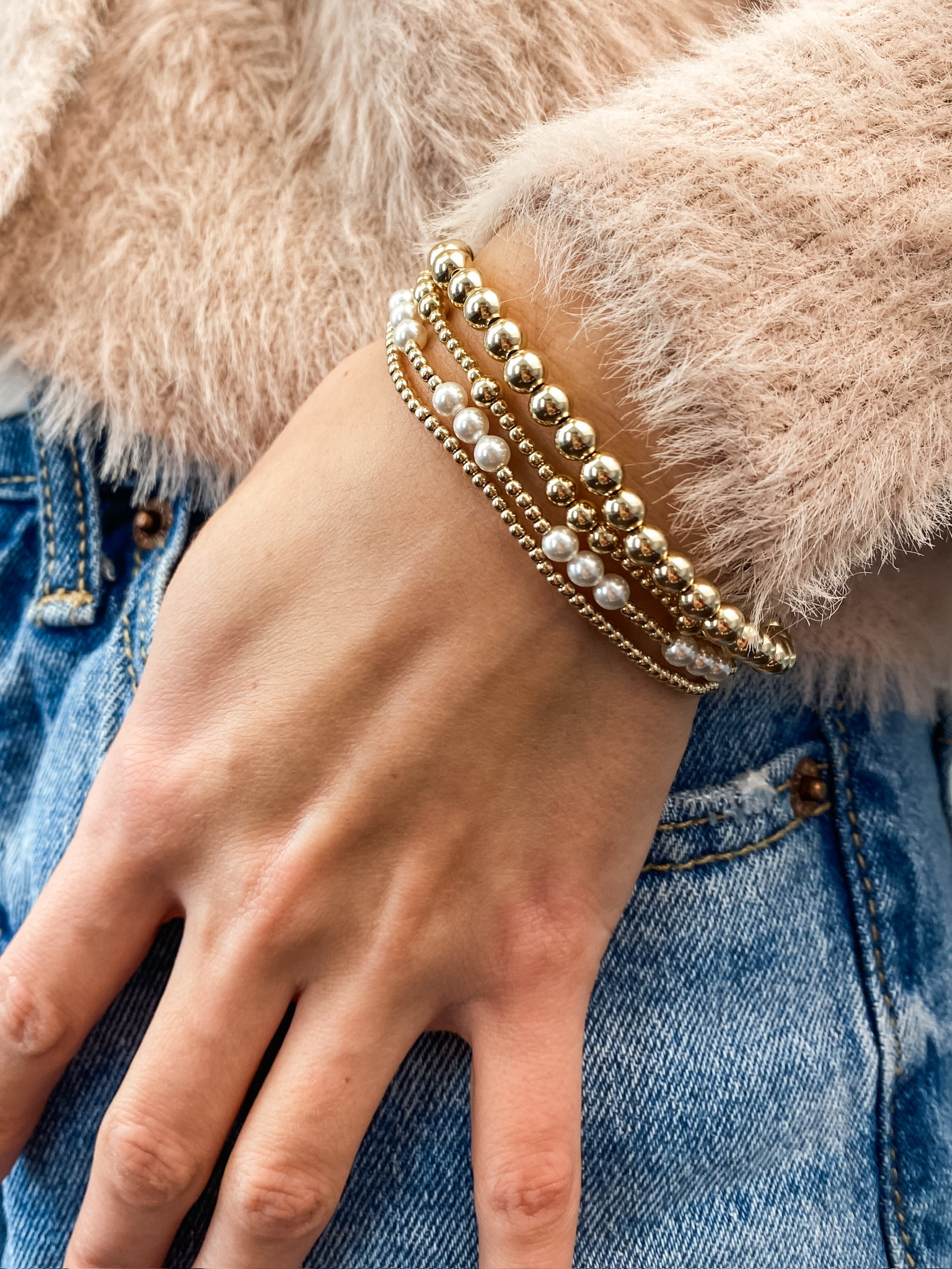 ENewton Classic Gold Bead Bracelet - 5mm