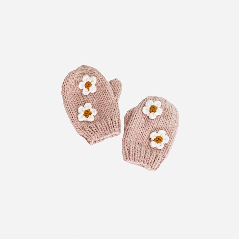 The Blueberry Hill The Blueberry Hill Baby Flower Mittens - Blush