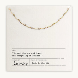 Becoming Jewelry Becoming Jewelry - 16-18" Necklace - Ups & Downs - Gold Fill