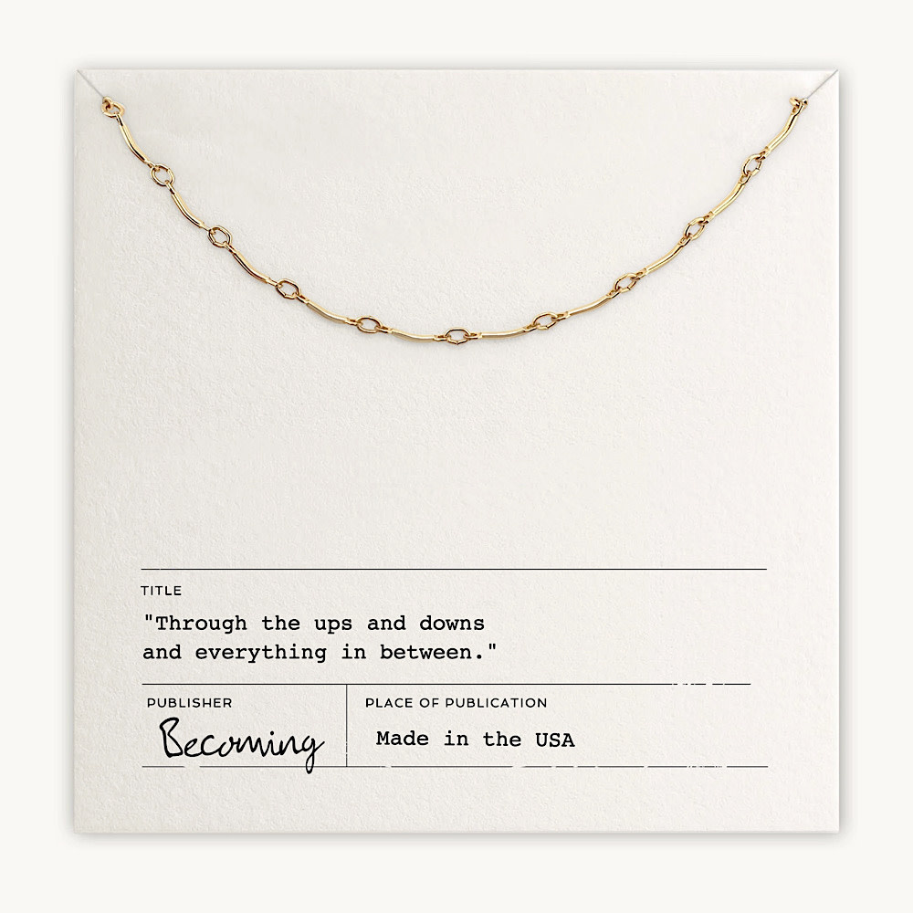 Becoming Jewelry - 16-18" Necklace - Ups & Downs - Gold Fill