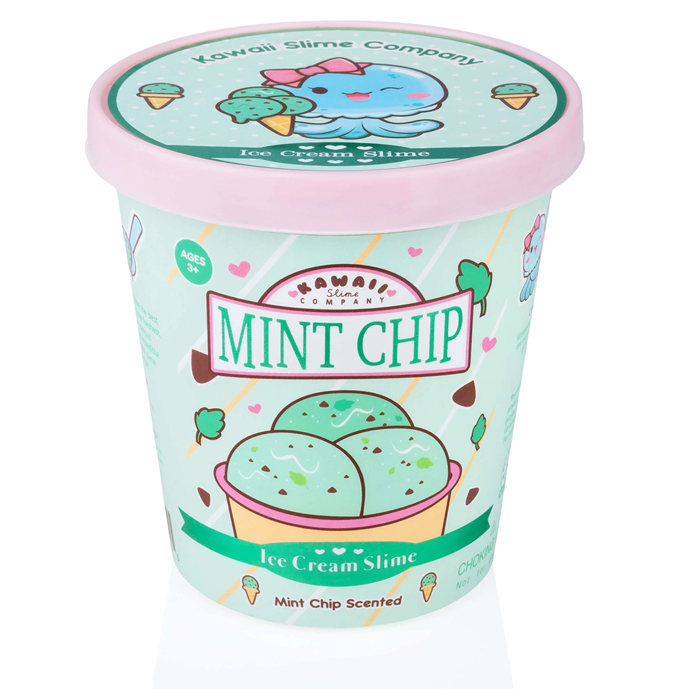 Kawaii Slime - Mint Chip Scented Ice Cream Pint Slime