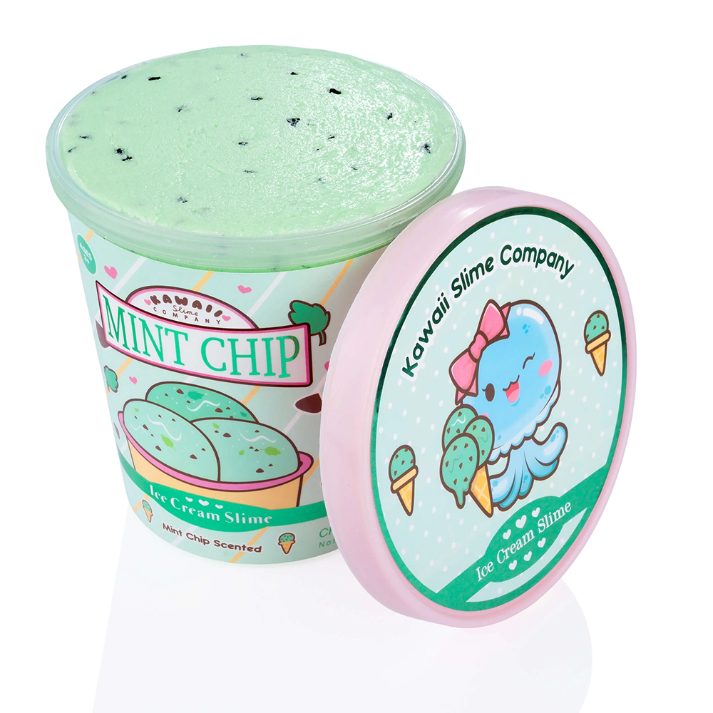 Kawaii Slime - Mint Chip Scented Ice Cream Pint Slime