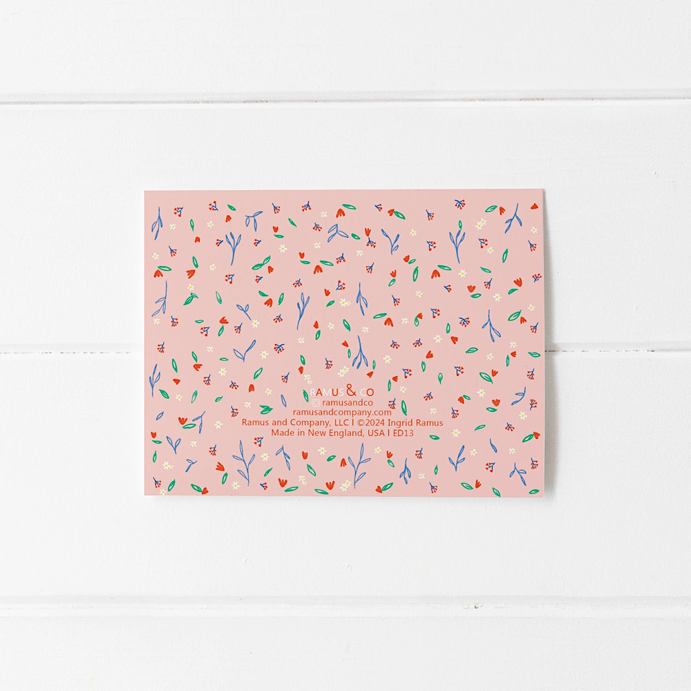 Ramus & Co. Card - Pink Floral Easter