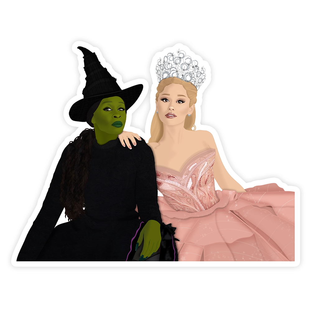 Wicked Green and Pink Sticker