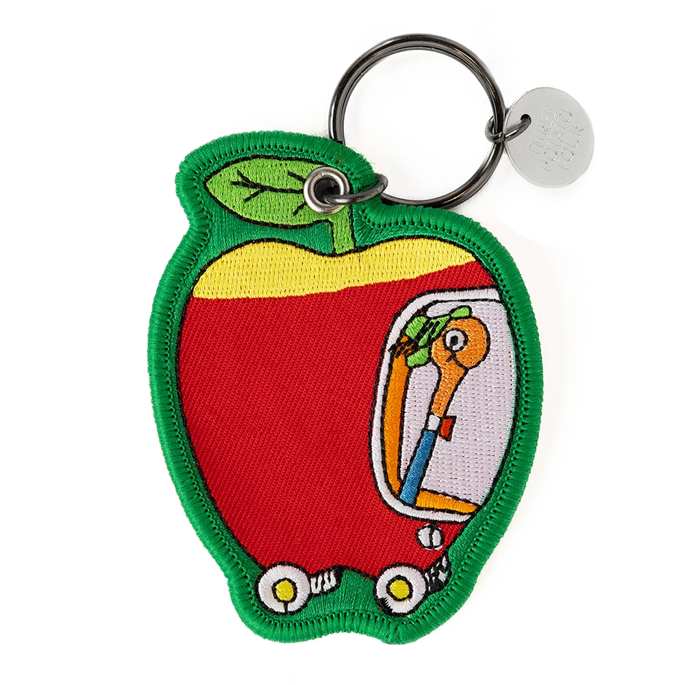 Three Potato Four Patch Keychain - Richard Scarry Apple Car
