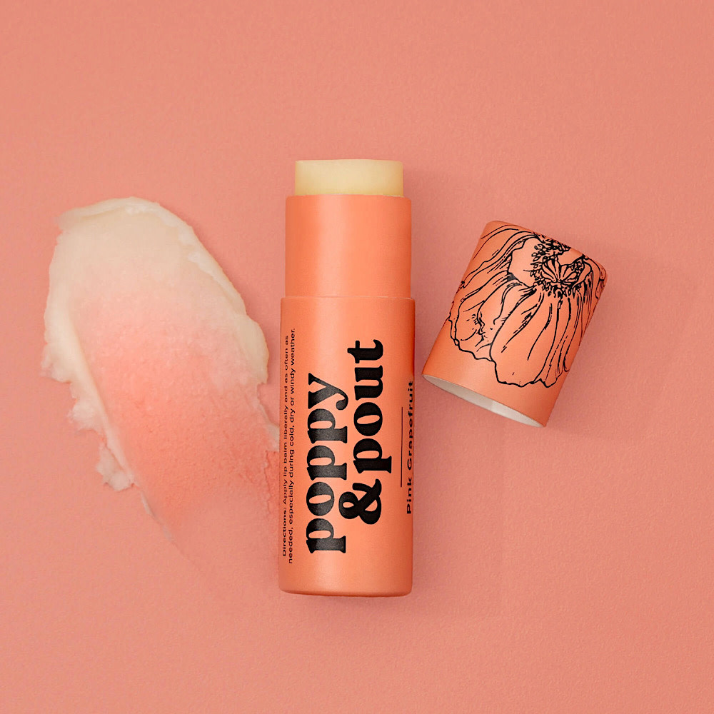 Poppy & Pout Lip Balm - Pink Grapefruit