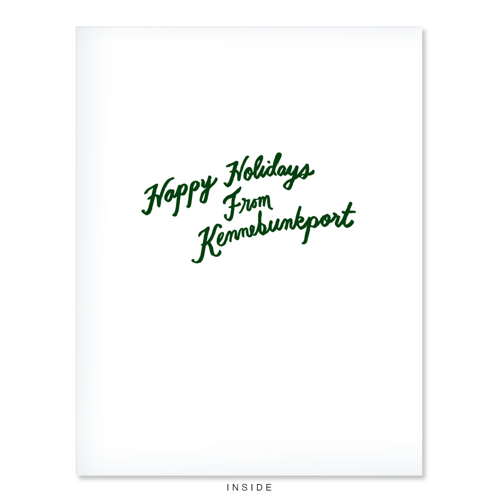 Daytrip Society - Happy Holidays Kennebunkport Tree Painting Card - Box Set of 8