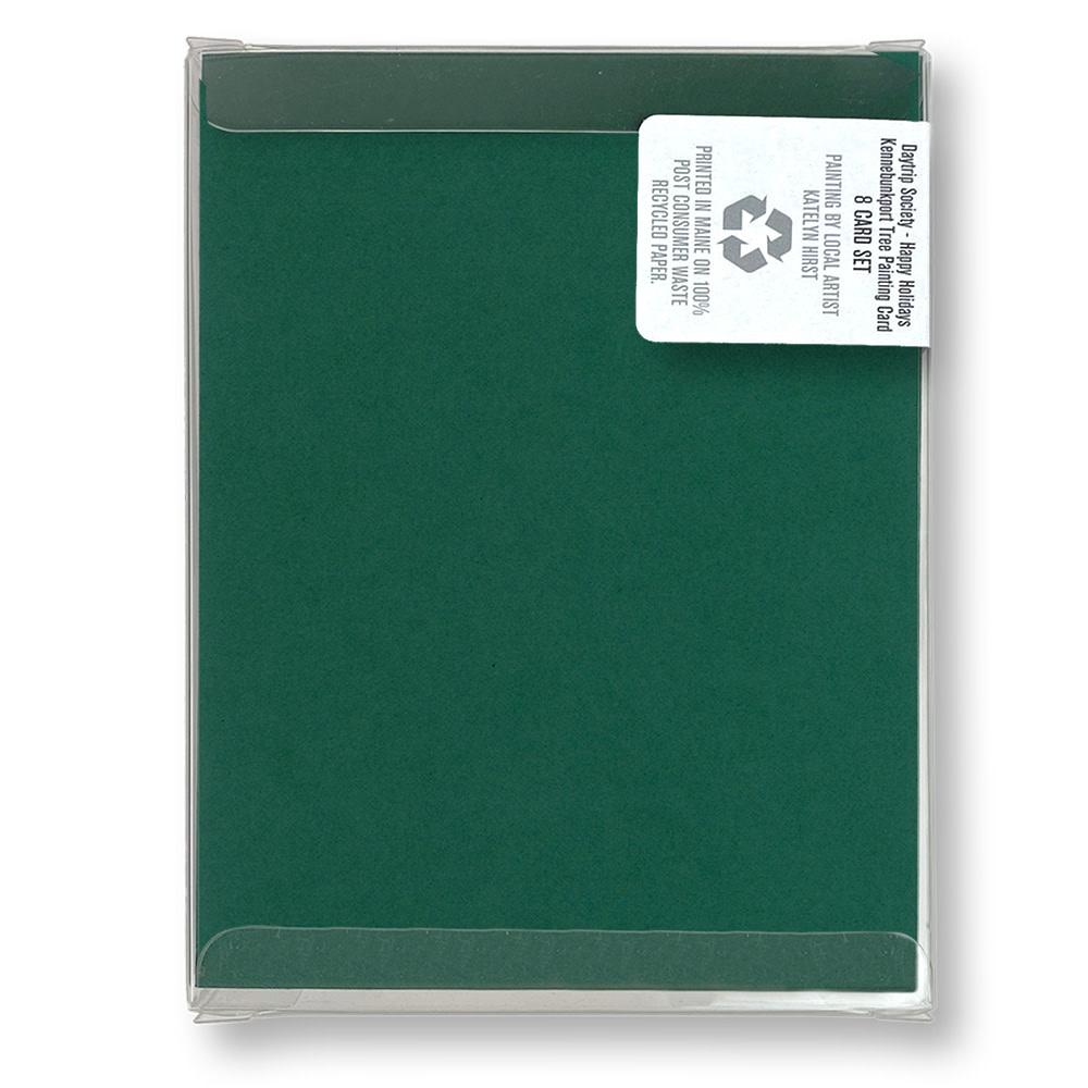Daytrip Society - Happy Holidays Kennebunkport Tree Painting Card - Box Set of 8