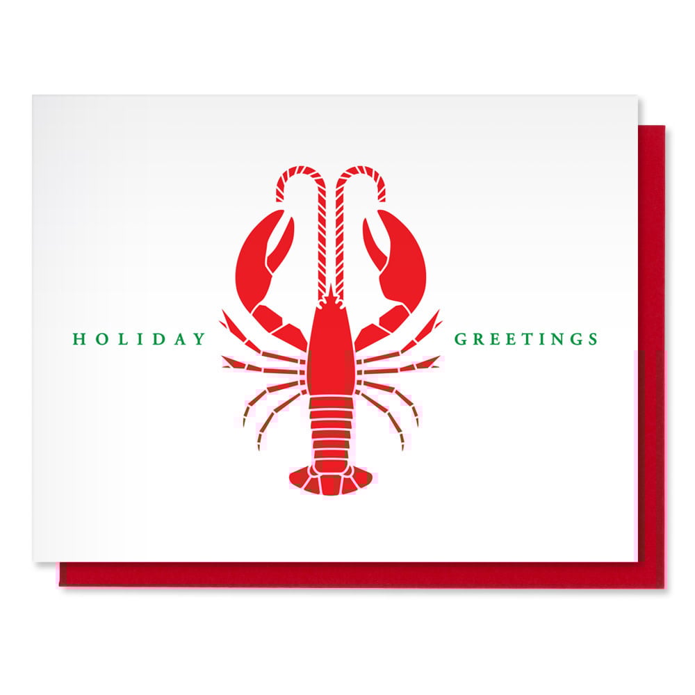 Daytrip Society - Holiday Greetings Lobster Card