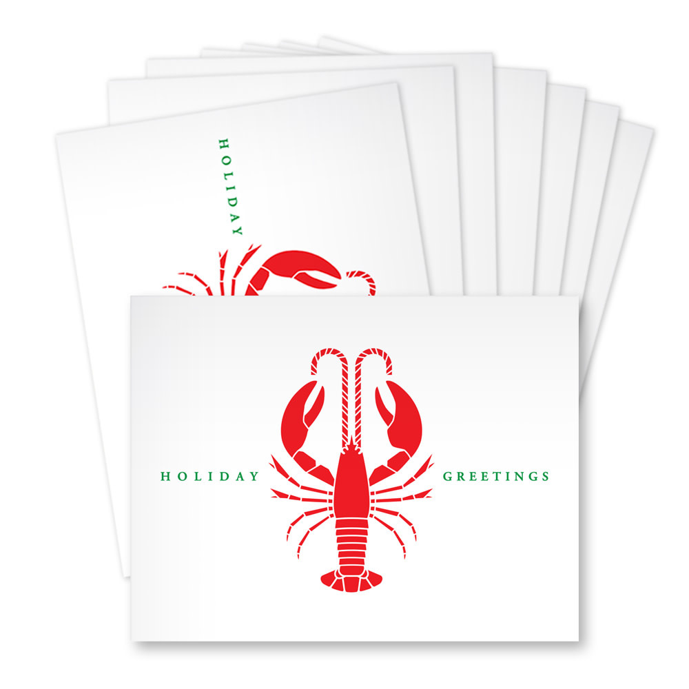 Daytrip Society Daytrip Society - Holiday Greetings Lobster Card - Box Set of 8