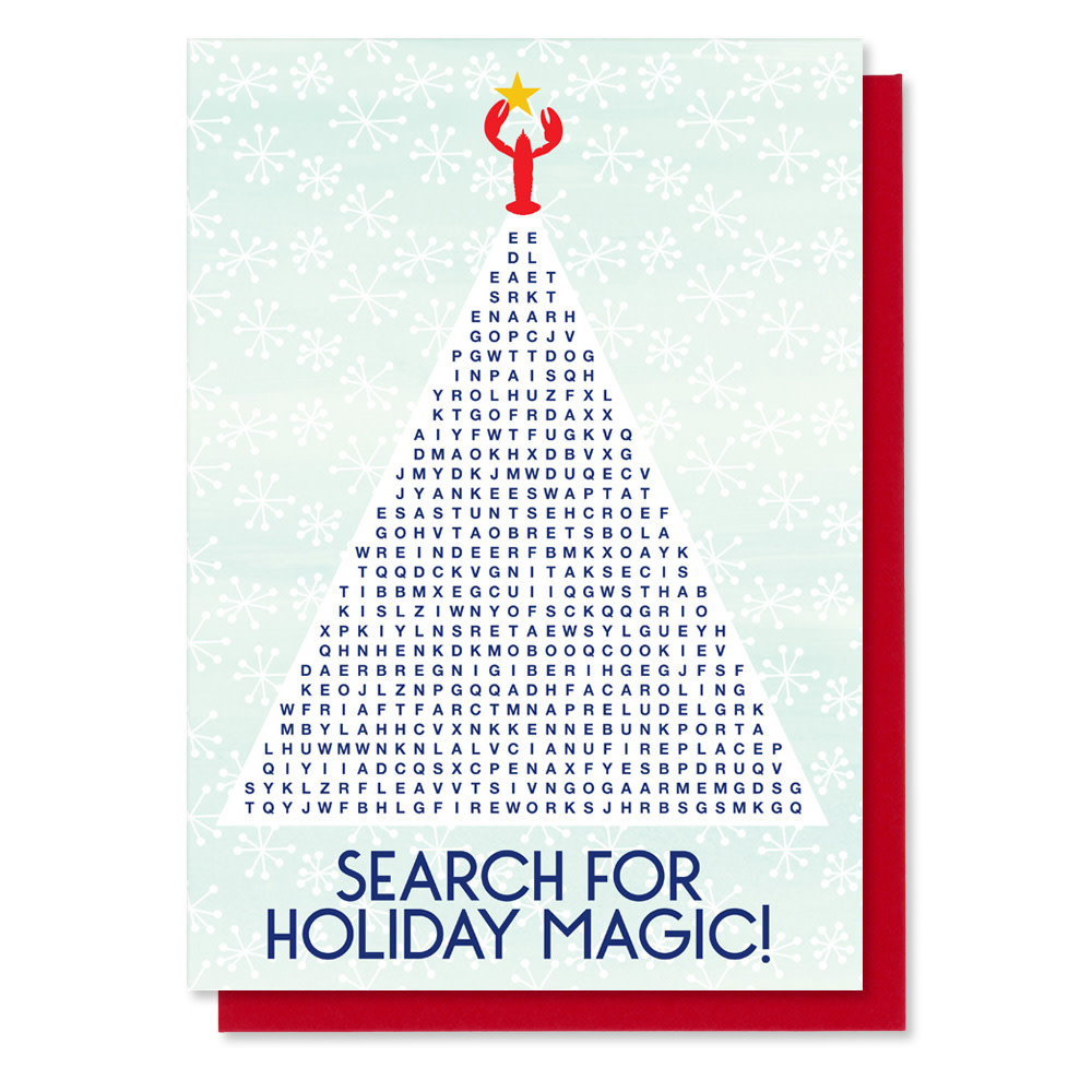 Daytrip Society - Kennebunkport Holiday Magic Word Search Card