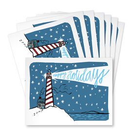 Daytrip Society Daytrip Society - Lighthouse Happy Holidays Card - Box Set of 8