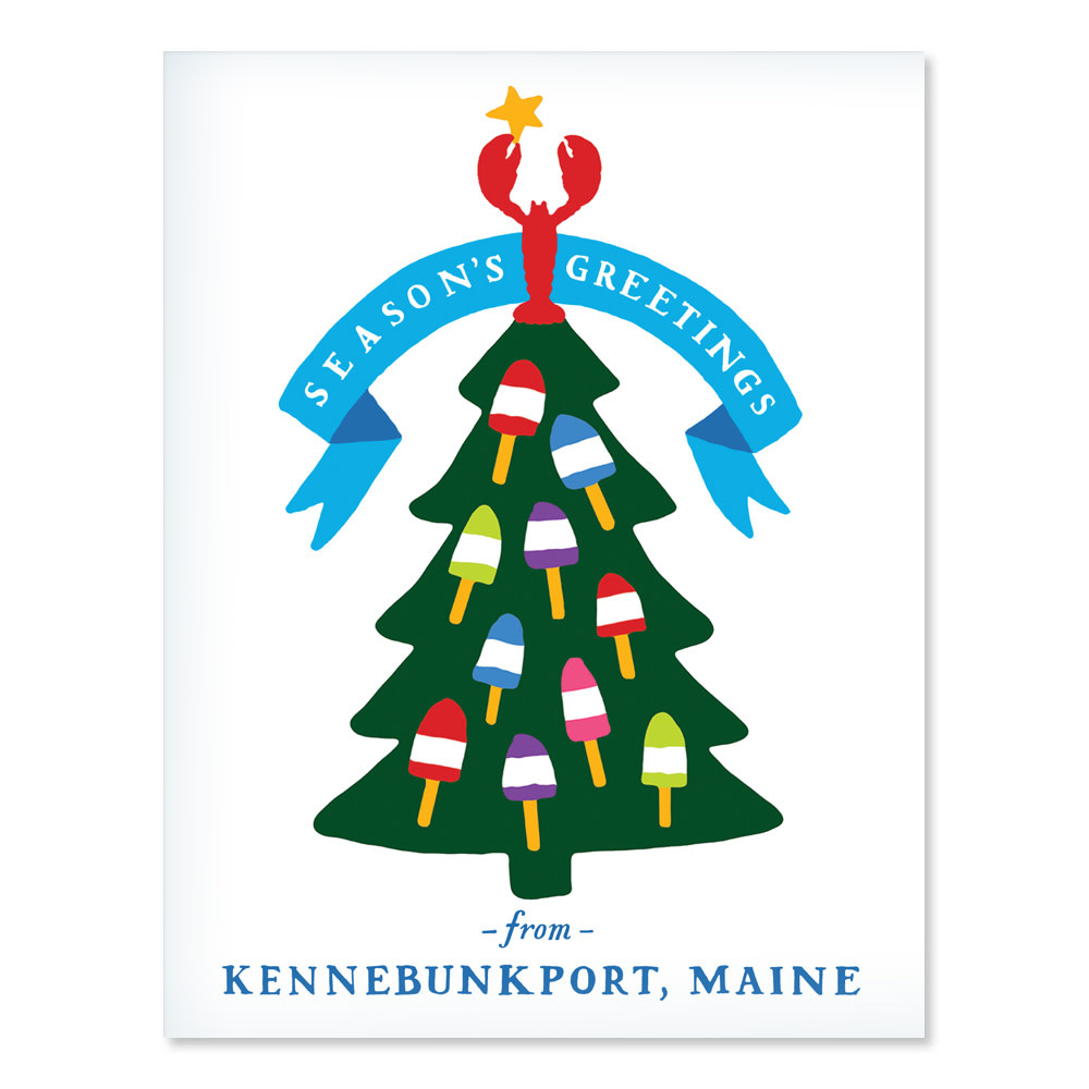 Daytrip Society - Season's Greetings Kennebunkport Holiday Buoy Tree Card