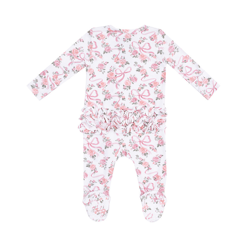 Angel Dear 2 Way Ruffle Romper - Ribbon and Flowers