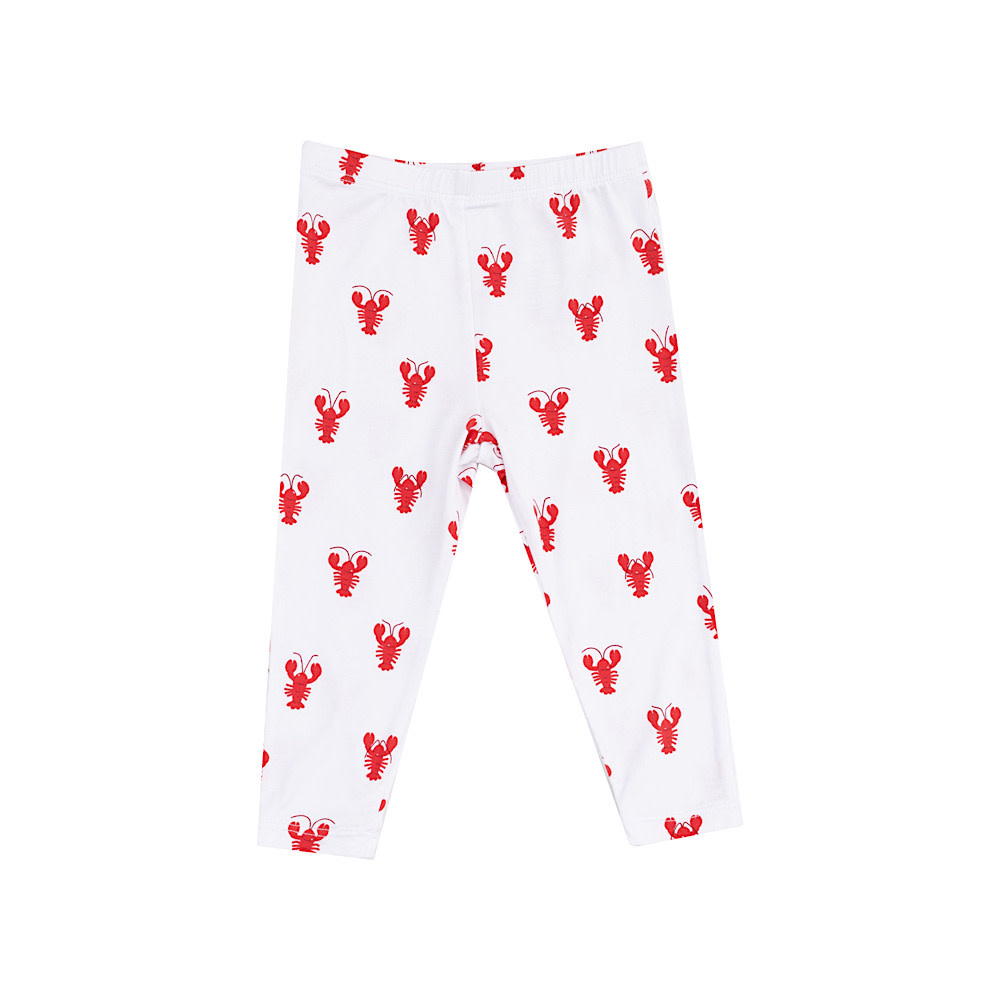 Angel Dear Ruffle French Terry Sweatshirt with Leggings - Lobster