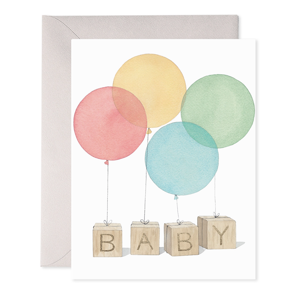 E Frances Paper E. Frances Card - Baby Blocks