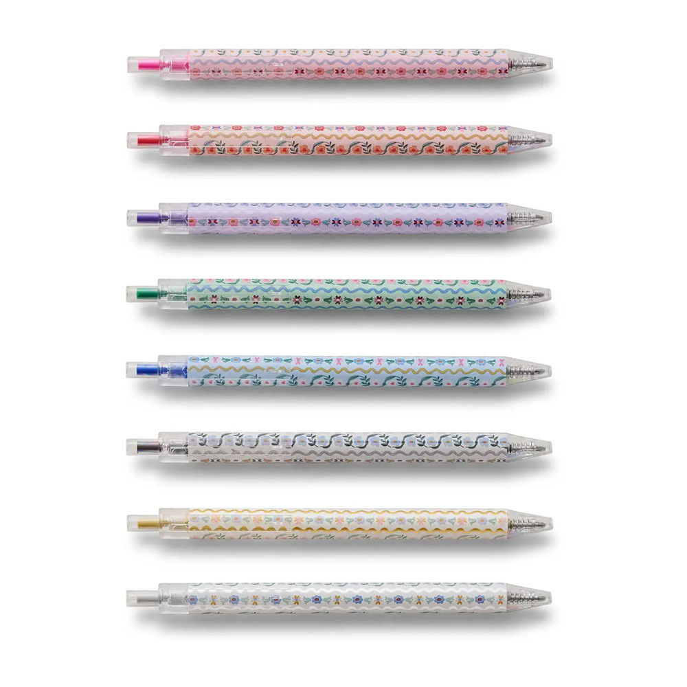 Rifle Paper Co. - Gel Pen - Set of 8 - Delphine