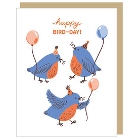Smudge Ink Smudge Ink Card - Birds and Balloons