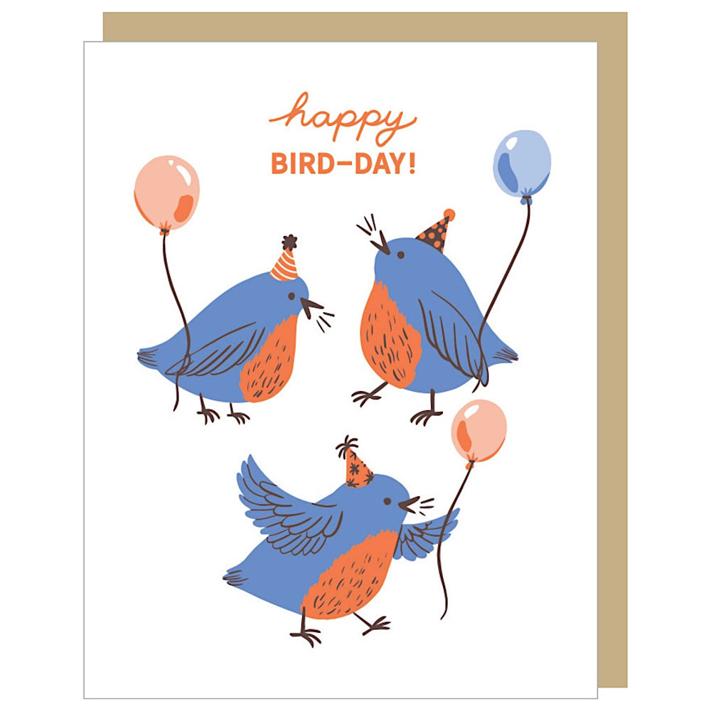 Smudge Ink Smudge Ink - Birds and Balloons Birthday Card