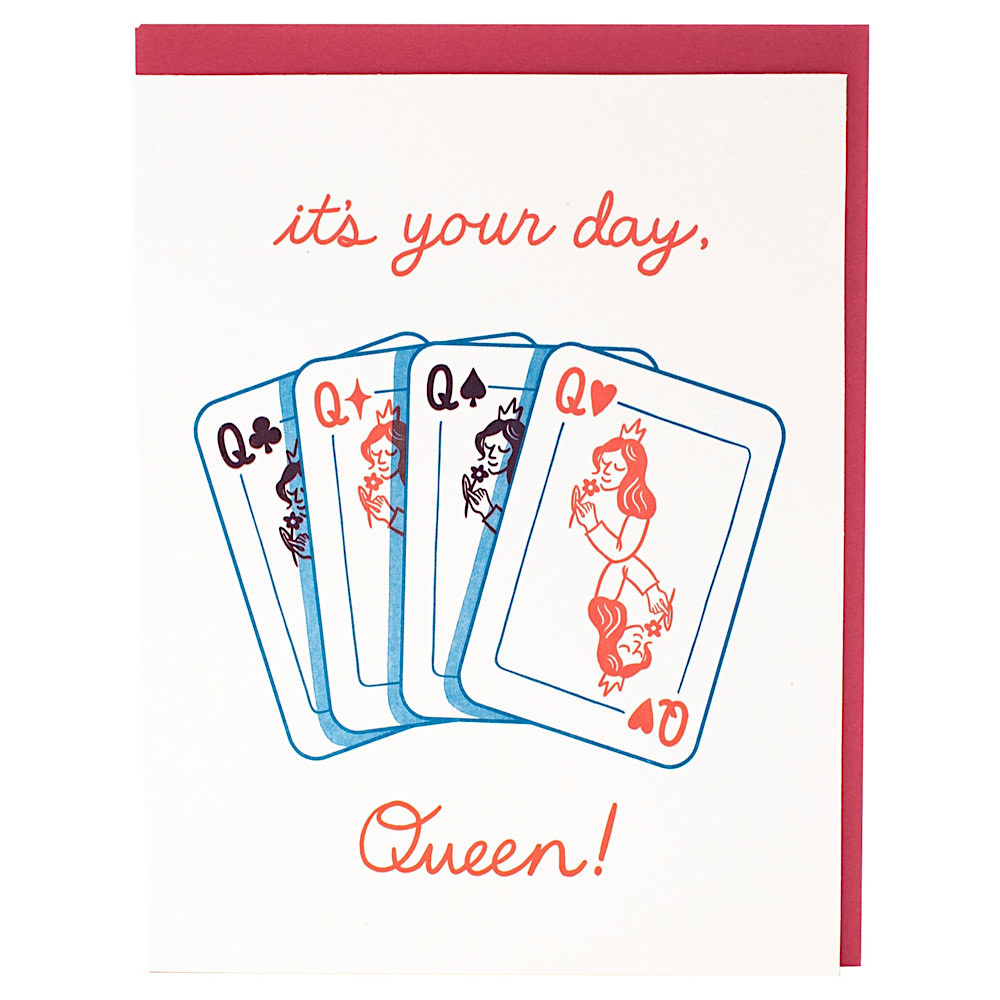 Smudge Ink Card - Queen Sweep Birthday