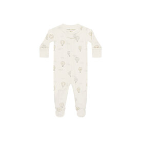 Quincy Mae Quincy Mae Zip Long Sleeve Sleeper Footie Romper - Hot Air Balloons