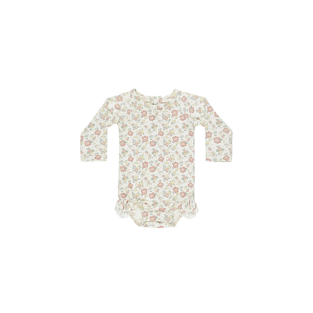 Quincy Mae Quincy Mae Olivia Swim Rashguard One-Piece - Bloom