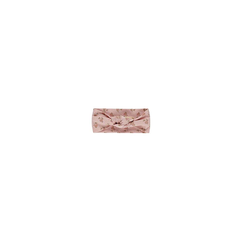 Quincy Mae Quincy Mae Ribbed Knotted Headband - Roses