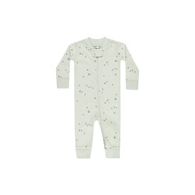 Quincy Mae Quincy Mae Zip Longsleeve Sleeper Romper - Stars Mint