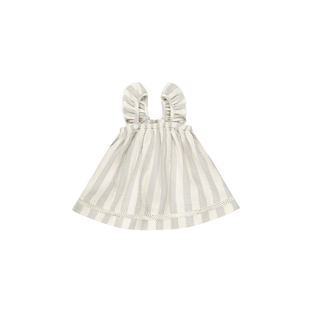 Quincy Mae Quincy Mae Ruffle Tank Dress - Sky Stripe