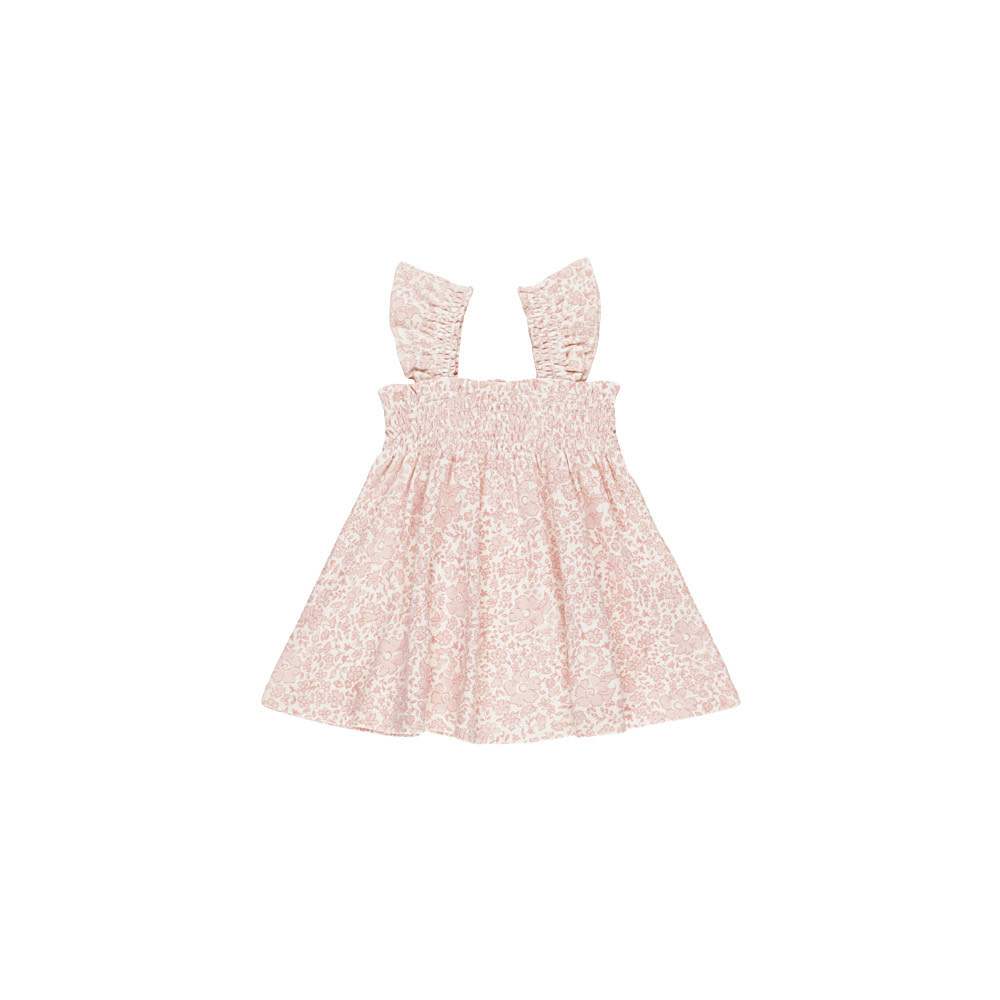 Quincy Mae Quincy Mae Smocked Jersey Dress - Pink Blossom