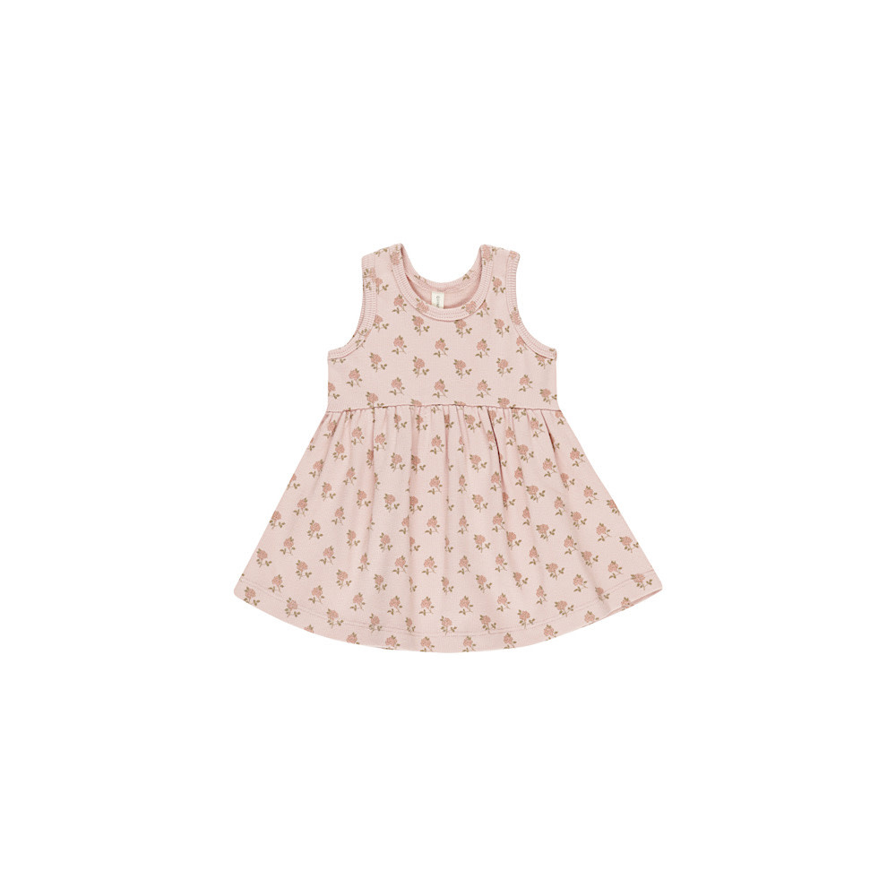 Quincy Mae Quincy Mae Ribbed Tank Dress - Roses