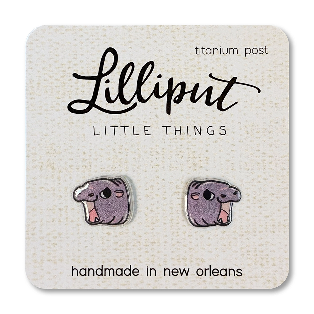 Lilliput Little Things Lilliput Little Things Earrings - Baby Hippo