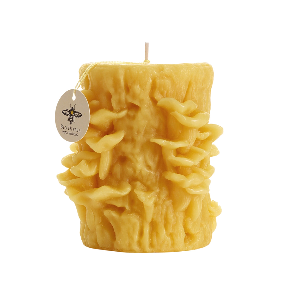 Big Dipper Wax Works Beeswax Candle - Oyster Mushroom