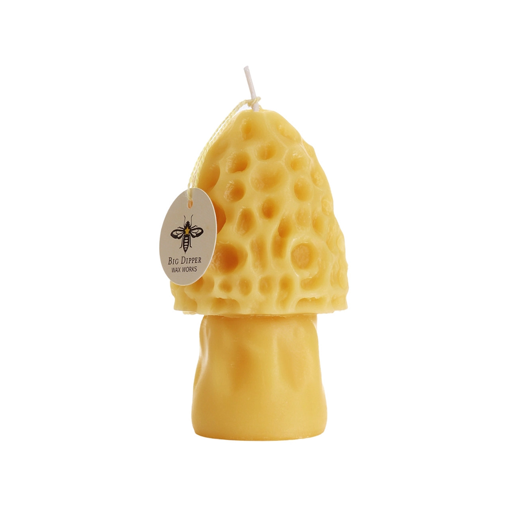 Big Dipper Wax Works Beeswax Candle - Morel Mushroom