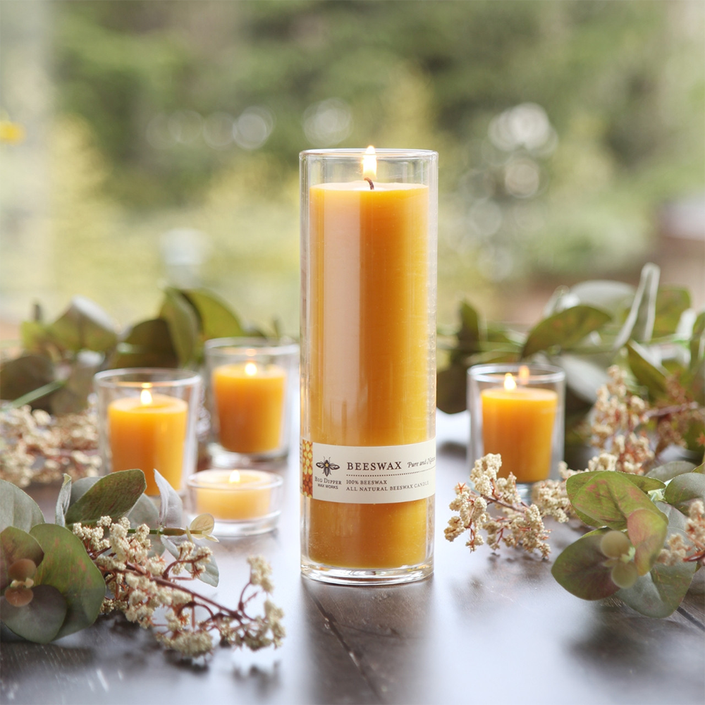 Big Dipper Wax Works Beeswax Candle - Sanctuary Glass