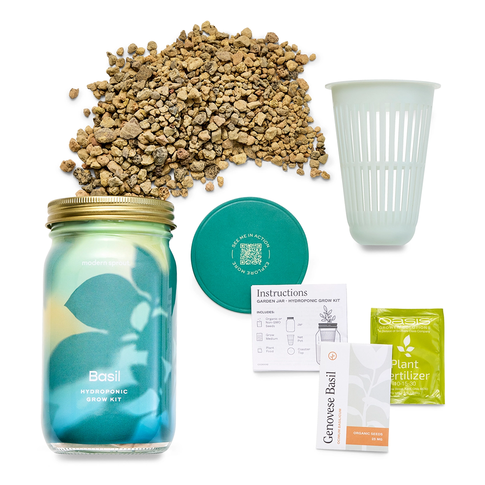 Modern Sprout Herb Garden Jar - Basil