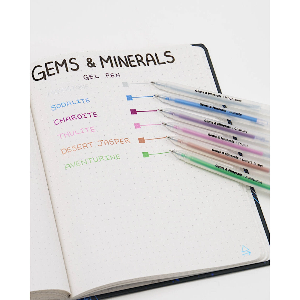 Cognitive Surplus - High-Opacity Gel Pens Pack - Gems & Minerals
