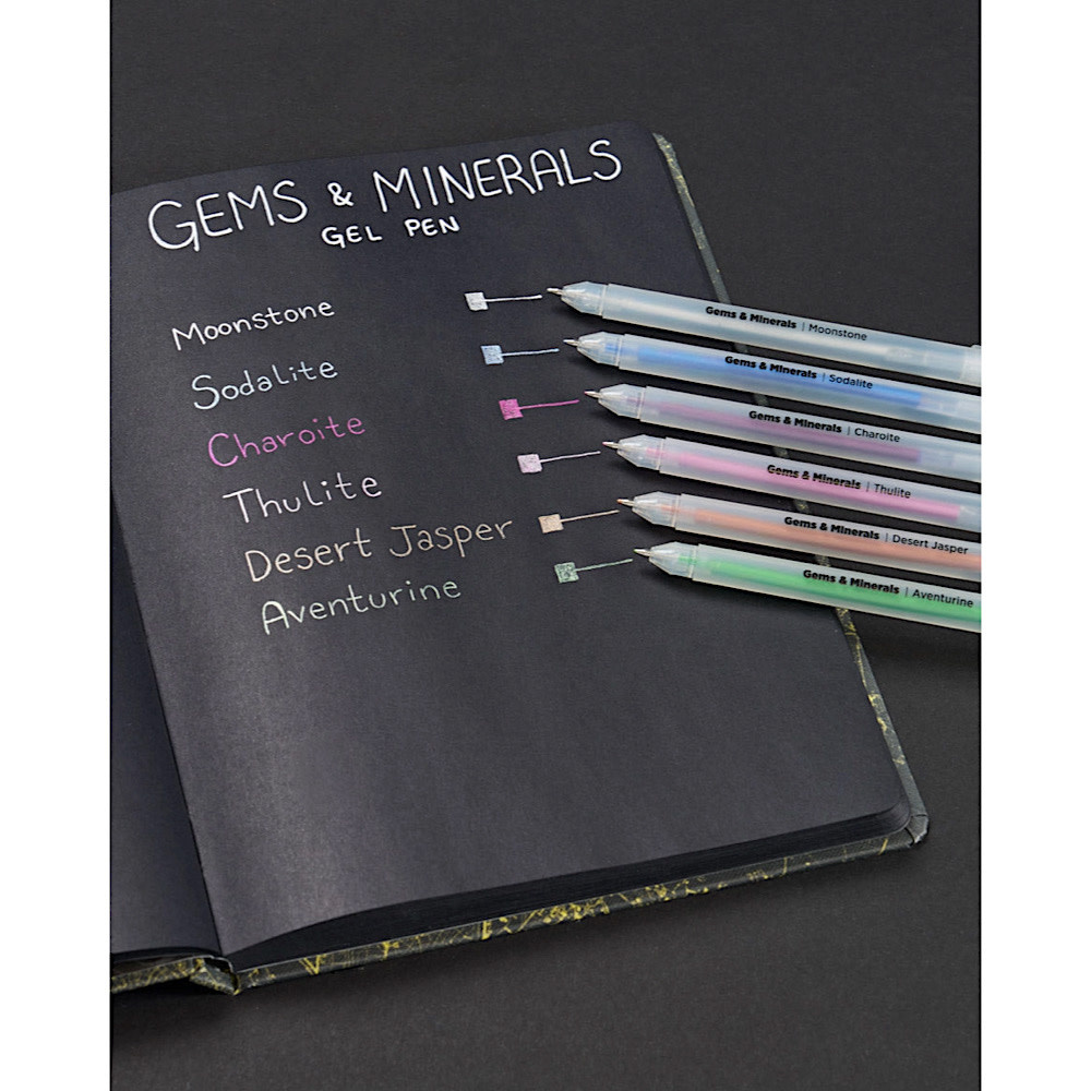 Cognitive Surplus - High-Opacity Gel Pens Pack - Gems & Minerals