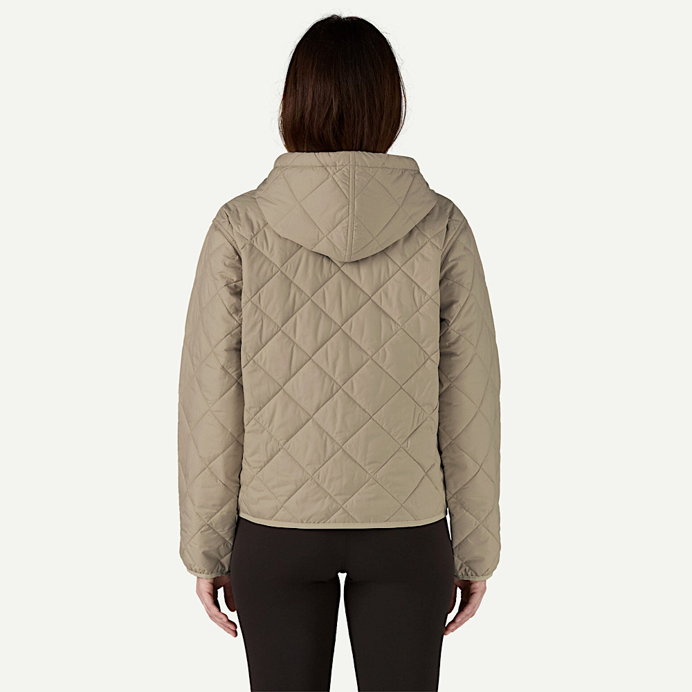 Patagonia Womens Diamond Quilted Bomber Hoody - Pumice