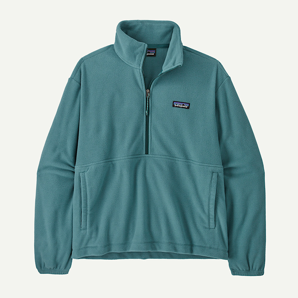 Patagonia Womens Micro D 1/2 Zip Fleece Pullover - Wetland Blue
