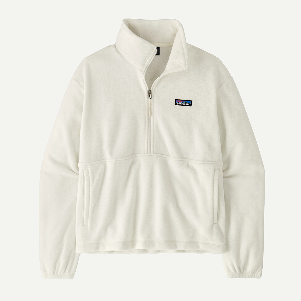 Patagonia Womens Micro D 1/2 Zip Fleece Pullover - Birch White