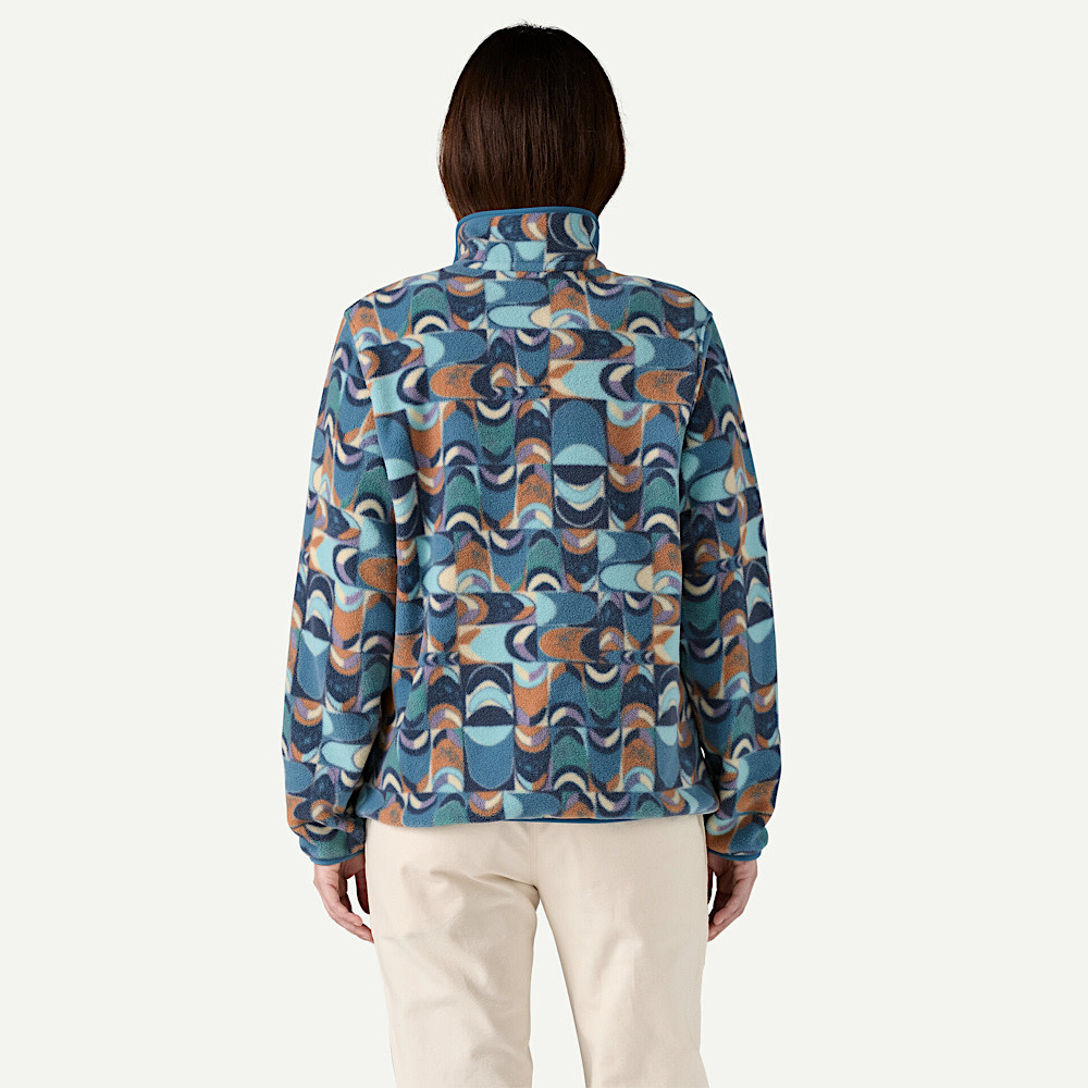 Patagonia Womens Lightweight Synch Snap-T Pullover - Swallowtail Geo: Still Blue