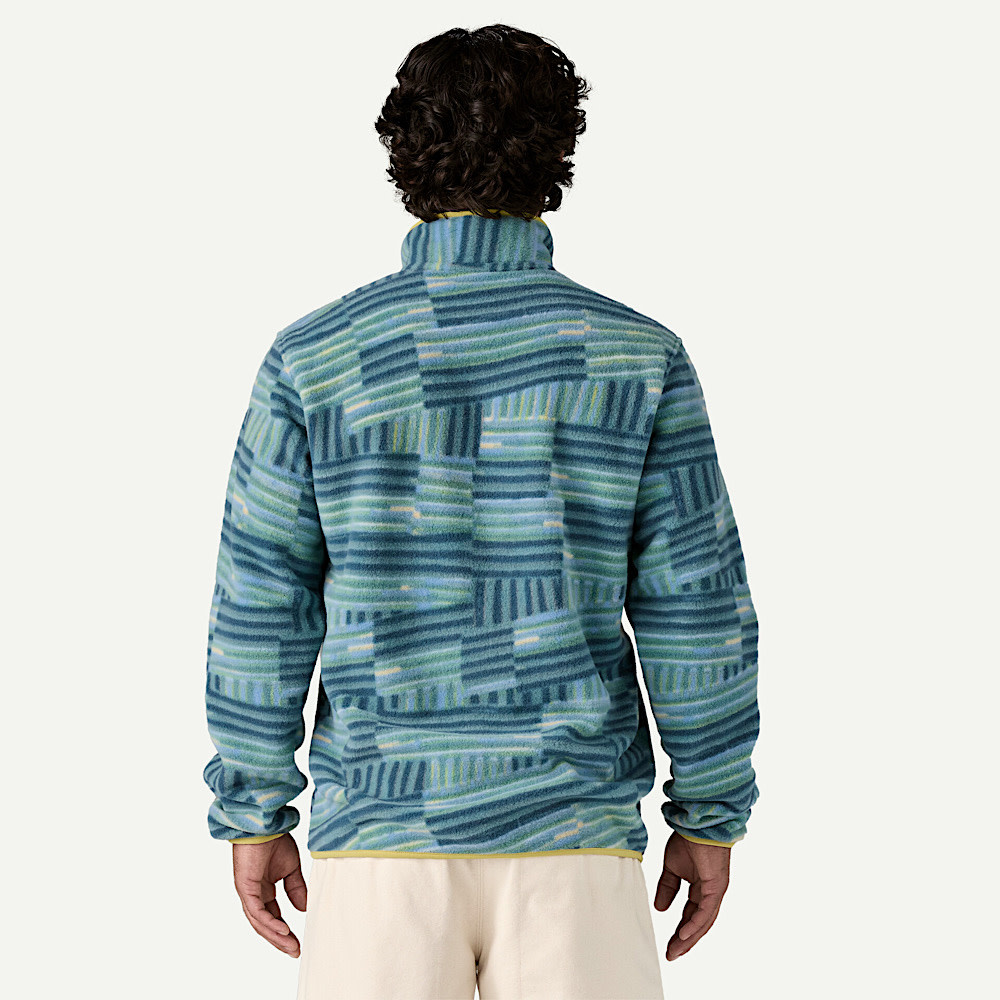 Patagonia Mens Lightweight Synch Snap-T Pullover - Quilty Fitz: Wetland Blue