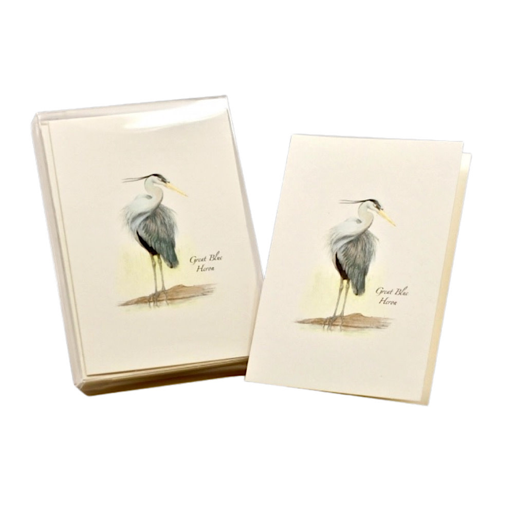Earth Sky + Water - Great Blue Heron Card - Box Set of 8