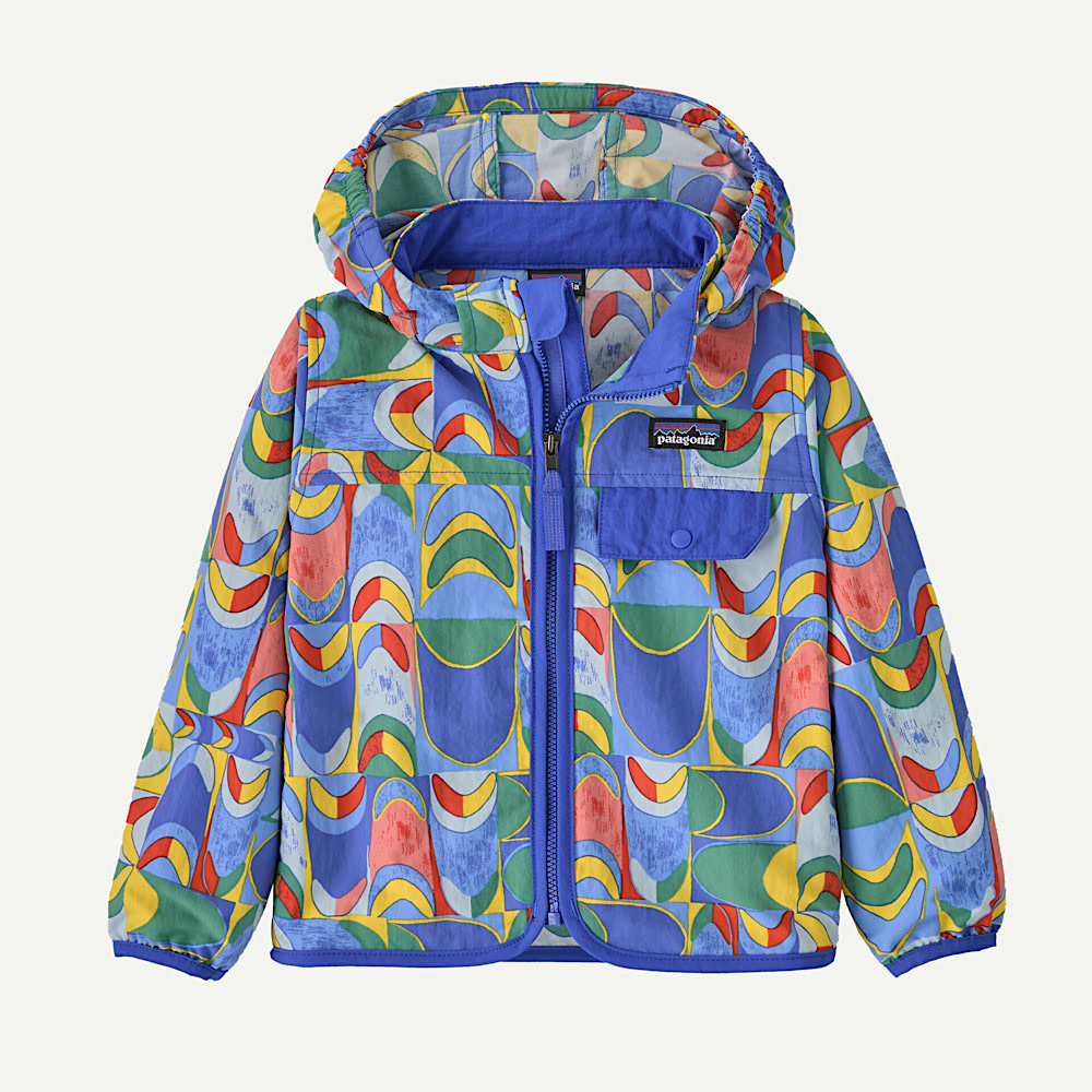 Patagonia Baby Baggies Jacket - Swallowtail Geo: Eddy Blue