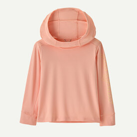 Patagonia Patagonia Baby Cap Silkweight Hoody - Fitz Script: Sunlit Pink